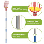 Fruit Picker, 8 ft Long Fruit Picker Pole with Basket Telescoping, Apple Fruit Tree Picker with Pole Extendable, Fruit Grabber & Cather with Stainless Steel Pole for Mango, Orange, Fig, Lemon