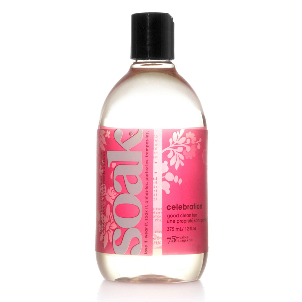 Soak Laundry Soap – No Rinse, Plant Derived Hand Wash Detergent - 375 ml / 12 fl. oz, 75+ Washes (Celebration)