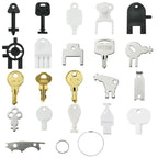 21 Pcs Dispenser Key Set for Waffle San Ja-mar Geo-rgia Pa-cific to-rk Kim-berly Cl-ark Bra-dley Paper Towel Toilet Paper Soap Dispensers Replacement Keys Cat 74 E114 Key
