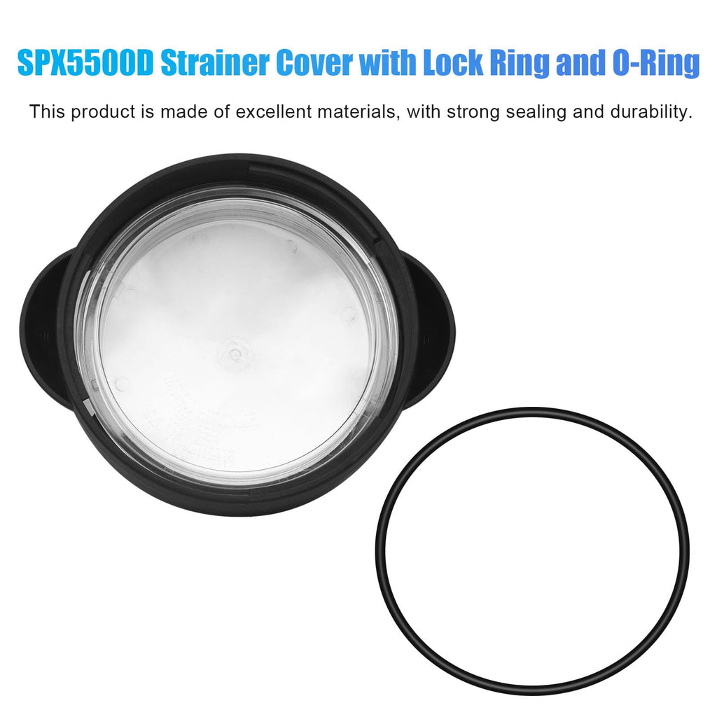 URYKEC SPX5500D Strainer Cover, SPX5500D Pump Lid Replacement with O-Ring, for Hayward Power Flo Matrix SP1590 Pump Series, Black