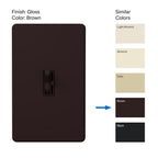 Lutron Ariadni/Toggler LED+ Dimmer Light Switch for Dimmable LED, Halogen and Incandescent Dimmer Switch, 150W, Single-Pole/3-Way, AYCL-153P-BR, Brown