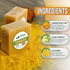 AMVital Turmeric Soap Bar for Face & Body, Smooth Skin, Natural Handmade Soap