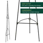 Arcadia Garden Products – No Assembly Required – 4 ft Folding Metal Obelisk Trellis for Climbing Plants – Plastic-Coated Grow Support for Indoor Outdoor Flowers, Vegetables, Vines, Ivy