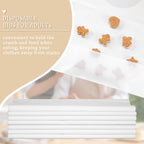 Hicarer 100 Pcs Disposable Adult Bibs with Crumb Catcher for Elderly Eating Plastic Bibs Single Use Dining Clothing Protectors