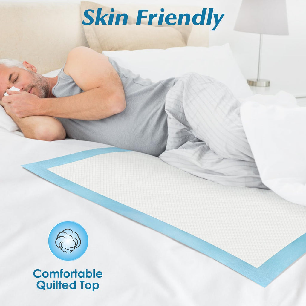 50 Count 36" x 36" Super Absorbency Disposable Underpads - Leakproof Quick Drying Pads for Baby, Puppy & Adults, Bed Pads, Incontinence & Dog Pee