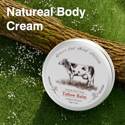 Beef Tallow, Beef Tallow for Skin, Beef Tallow for Face, Grass Fed Beef Tallow, Organic Beef Tallow Balm Face Moisturizer for All Purpose Balm, Natural Beef Tallow Lotion for Skin Care 2 Packs