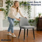 BUMACO 40Pcs Chair Leg Floor Protectors Chair Leg Protectors for Hardwood Floors Silicone Pads Covers to Protect Floors Clear Universal S (15/16" to 1-5/16")