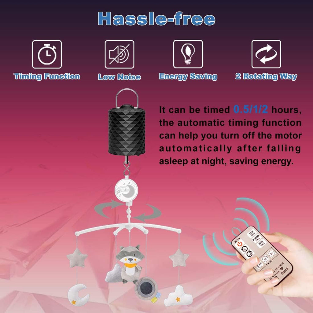 Disco Ball Motor with Remote, 1-30 RPM 3 Speeds & 2-Way Rotation,12LBS Capacity, 0.5/1/2H Timing for 6-20" Mirror Ball, Battery Operated Slow Control Wind Chime Spinner for Baby Crib Mobile Decor