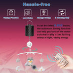 Disco Ball Motor with Remote, 1-30 RPM 3 Speeds & 2-Way Rotation,12LBS Capacity, 0.5/1/2H Timing for 6-20" Mirror Ball, Battery Operated Slow Control Wind Chime Spinner for Baby Crib Mobile Decor