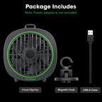 VIVOSUN AeroWave D4 Grow Tent Clip Fan with Detachable Hook, 4" Fan, 1-Pack