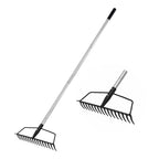 YEELOR Garden Rake, Heavy Duty 16-Tine Bow Rake, Metal