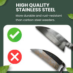 forest Originals Hounen Miyawaki Nejiri Kama Weeder – Japanese Weeding Sickle, Twisted Stainless Steel, 4.7 in (12 cm) Blade, 13 in (33 cm), Root Slicer for Garden Beds & Crabgrass, Made in Japan