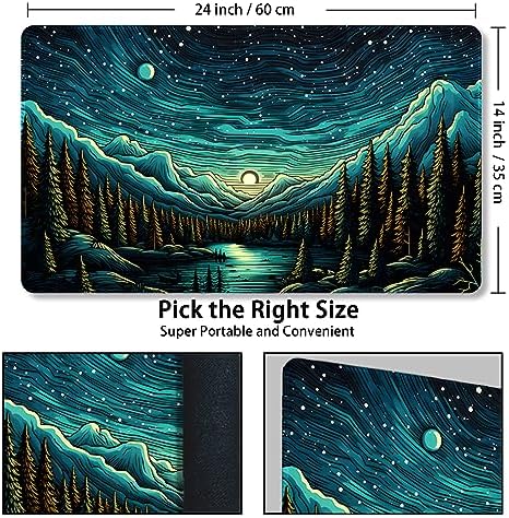 Playmat for MTG, with Free Storage Bags,Game Mat 24 x 14 inches, TCG and Board Game Mat for Cards,Mousepad Desk Mats (Regular,Magic Mat 8)