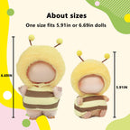 HiOKOU Clothes for labubu17cm Accessories Suit Cute Clothes for Doll Dress up Animal Style Outfits (NO Doll)(Bee)