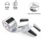 BOMEI PACK Aluminum Foil Tape,Heavy Duty Metal Duct Tape,High Temperature Silver Tape,Perfect for Sealing & Patching,HVAC,Air Ducts,Insulation and Metal Repair (3 Inch)