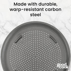 GoodCook AirPerfect Pizza Pan with Cutting Guides, 16-Inch, Gray