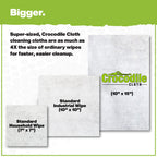 Crocodile Cloth Original Heavy-Duty Hand & Tool Wipes, 100 Count