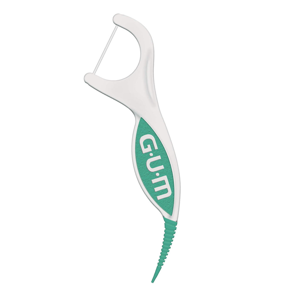 GUM Professional Clean Plus Flosser Picks, Promotes Healthier Gums, Comfort-Pick for Gentle Massage, Fresh Mint Flavour, Teal & White, 6 Bags X 60ct (360 Flossers)
