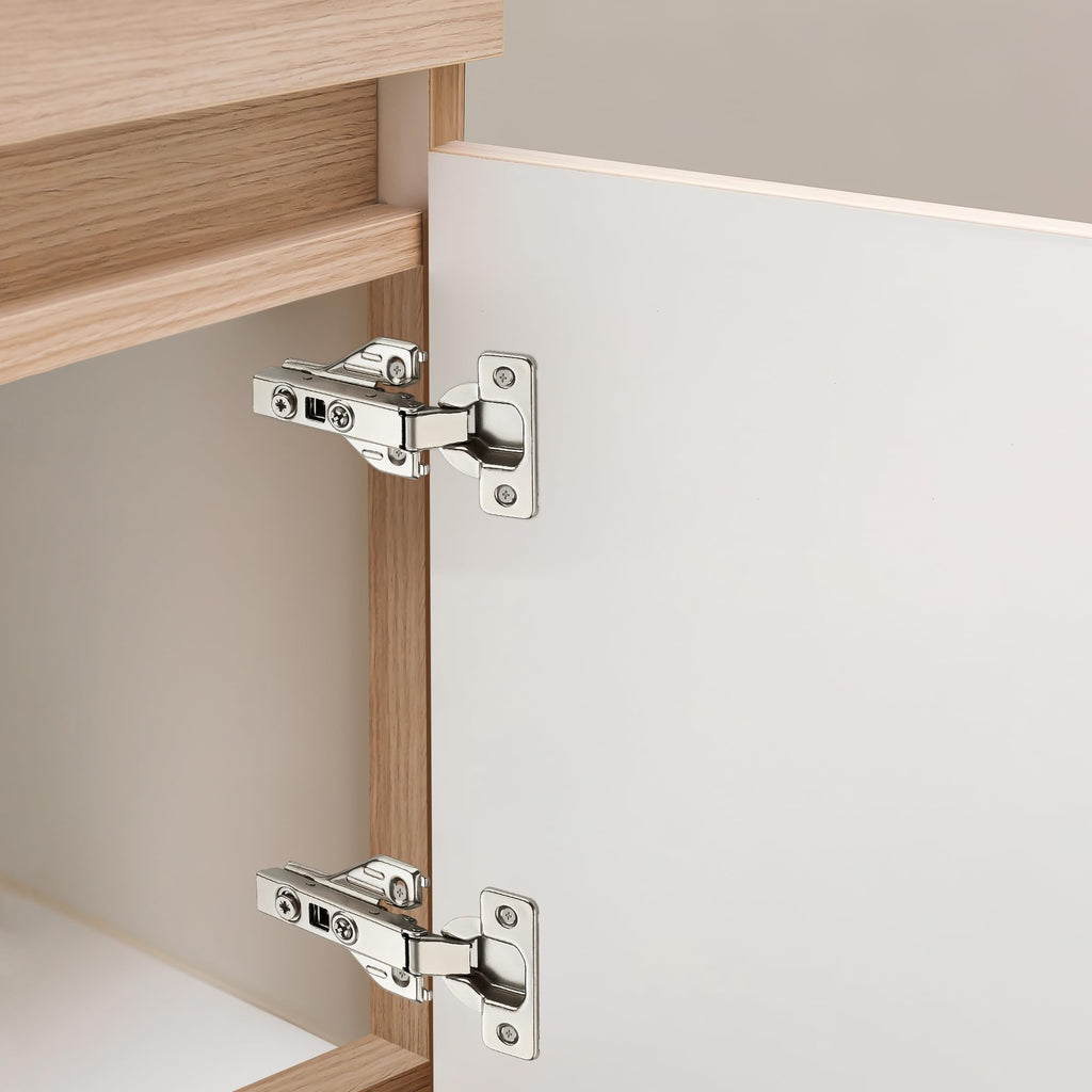 Ravinte 5 Pairs 10 Packs Full Overlay Cabinet Door Hinges,105 Degree Adjustable Concealed Kitchen Cabinet Hinges Soft Close for Face Frame Cabinet