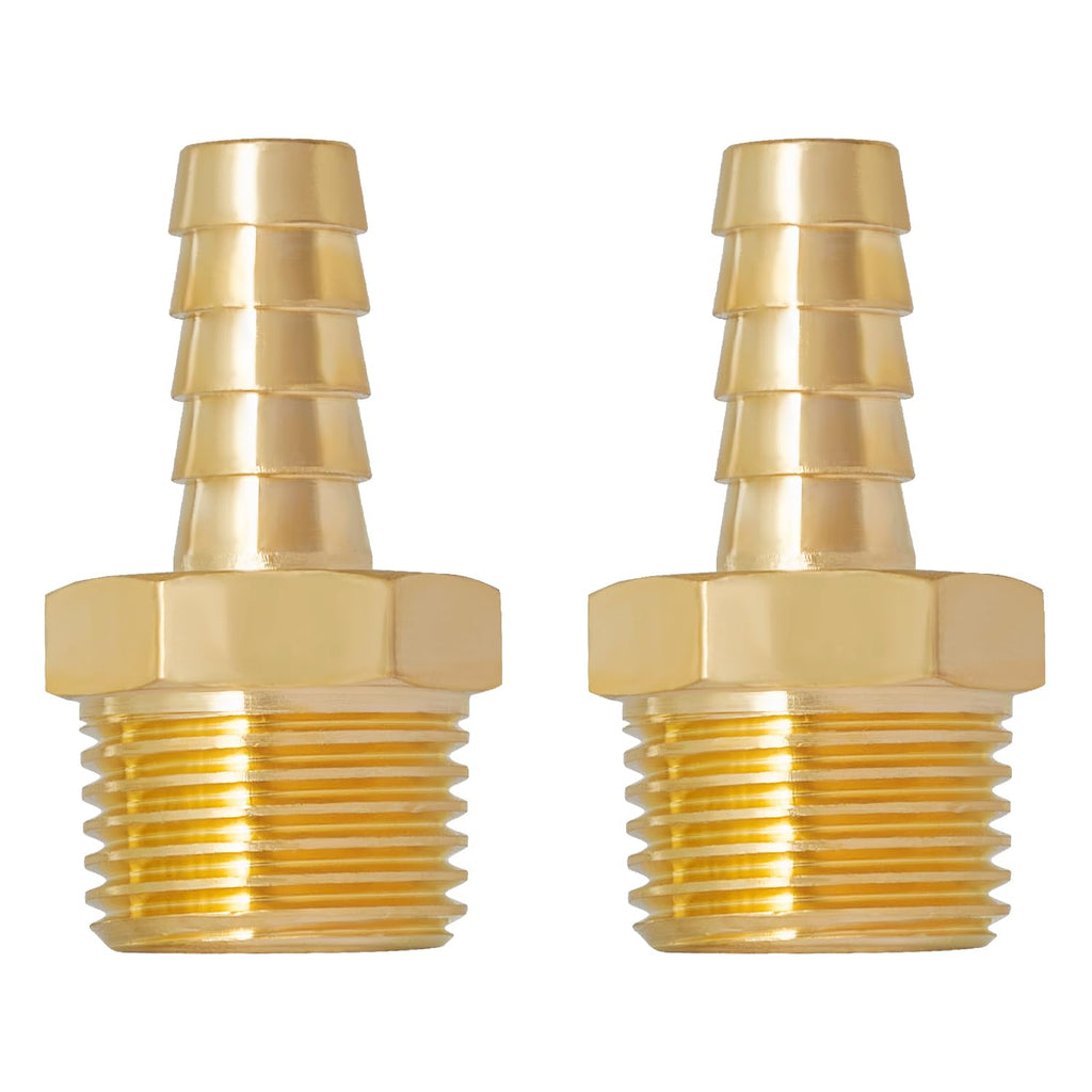 SUNGATOR Hose Barb Fittings, 1/2" NPT to 3/8" Barb Air Hose Fitting, 2-Pack