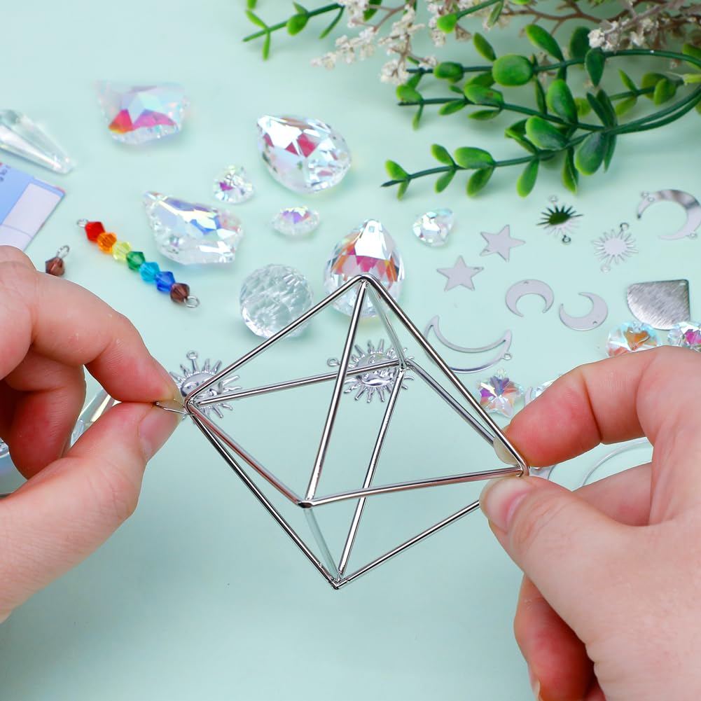 DIY Suncatcher Kit, Arts and Crafts Kits for Adults Indoor Windows Hanging