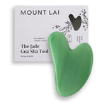 Mount Lai Jade Gua Sha Facial Tool – The Stone of Eternal Youth – 100% Genuine Jade Stone Face Sculpting Tool for Lymphatic Drainage, Puffiness Reduction & Timeless Radiance