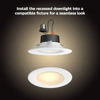 Philips Hue Smart Retrofit Recessed 5/6 Inch LED Downlight 4 Pack - White Ambiance Warm-to-Cool White Light - 1100LM Indoor -Control with Hue App - Works with Alexa, Google Assistant and Apple HomeKit