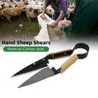 Abustle pig Single Bow Sheep Shears, Heavy Duty 6.1-Inch Carbon Steel Blade, 12.5-Inch Long Hand Shears for Sheep, Alpaca, Goat, Rabbit, Horse & Dog, Farm Grooming Scissors (Black)