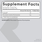 Sports Research Creatine Monohydrate - Gain Lean Muscle, Improve Performance and Strength and Support Workout Recovery - 5 g Micronized Creatine - 35.27 oz (Pack of 2)