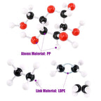 Swpeet 125 Pcs Molecular Model Kit for Inorganic & Organic Molecular Model Teacher and 16 Years and Over Student Kit - 54 Atoms & 70 Links & 1 Short Link Remover Tool - Science Toys
