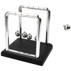 Newtons Cradle Balance Balls,Pendulum Balls with Black Base,Newtons Cradle Pendulum,Desk Decor for Men,Physics Toys,Metal Creative Ornament Crafts,Mind Bending Desk Sculpture - Black