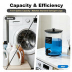 Glass Laundry Detergent Dispenser for Laundry Room Organization-2 Black
