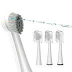 Replacement Flossing Toothbrush Heads for Waterpik and ZoCCee - Compact Floss Brush Head- 3 Count - White