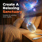 asfanst 2-in-1 Galaxy Projector Night Light, USB Starry Sky Night Light Projector with Adjustable Brightness, Mini LED Projection Lamp for Bedroom Ceiling Wall Room Decor (B-5 Projection Films)