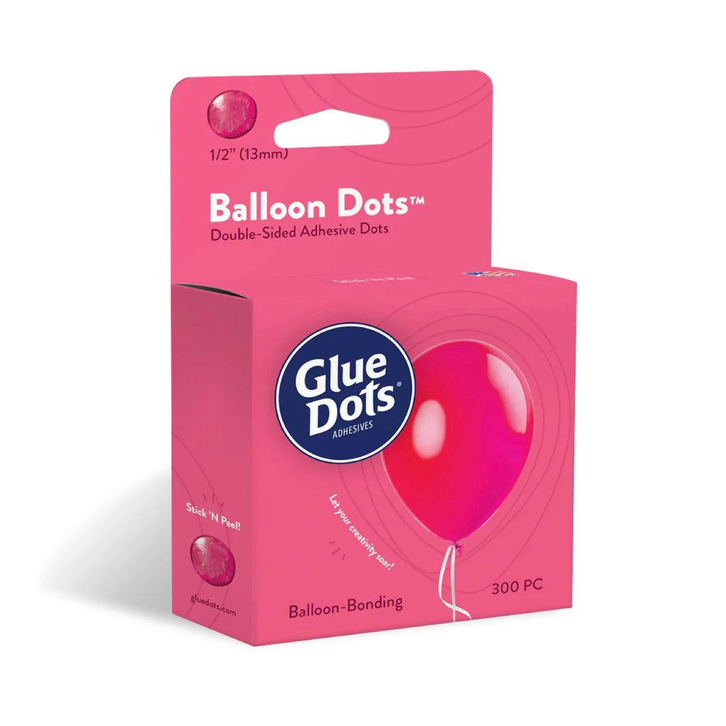 Glue Dots, Balloon Dots, Double-Sided, 1/2", 300 Dots, DIY Balloon Arch Decoration, Glue Tape for Party Wedding Birthday, Glue Stick and Tape Alternative, Clear