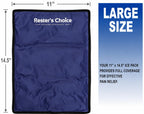2 Pack Large Ice Packs for Injuries | 11" x 14.5" | Hot & Cold Pack | Reusable Gel Pack, Durable Construction, & Flexible When Frozen (Dark Blue, 11x14.5 Inch (Pack of 2))