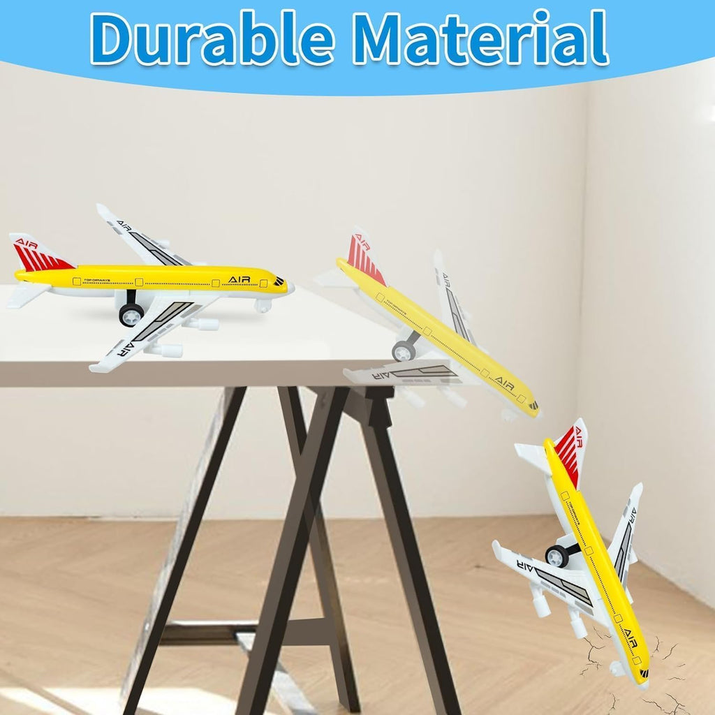 Tcvents Airplane Toys, Metal Plane Pull Back Airplane Toys for Boys 3 4 5-7