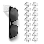 MELEN Adhesive Sunglass Organizer Wall (16-Pack) - Strong and Compact Glasses Holder, Sunglass Holder for Car and Wall - Clear