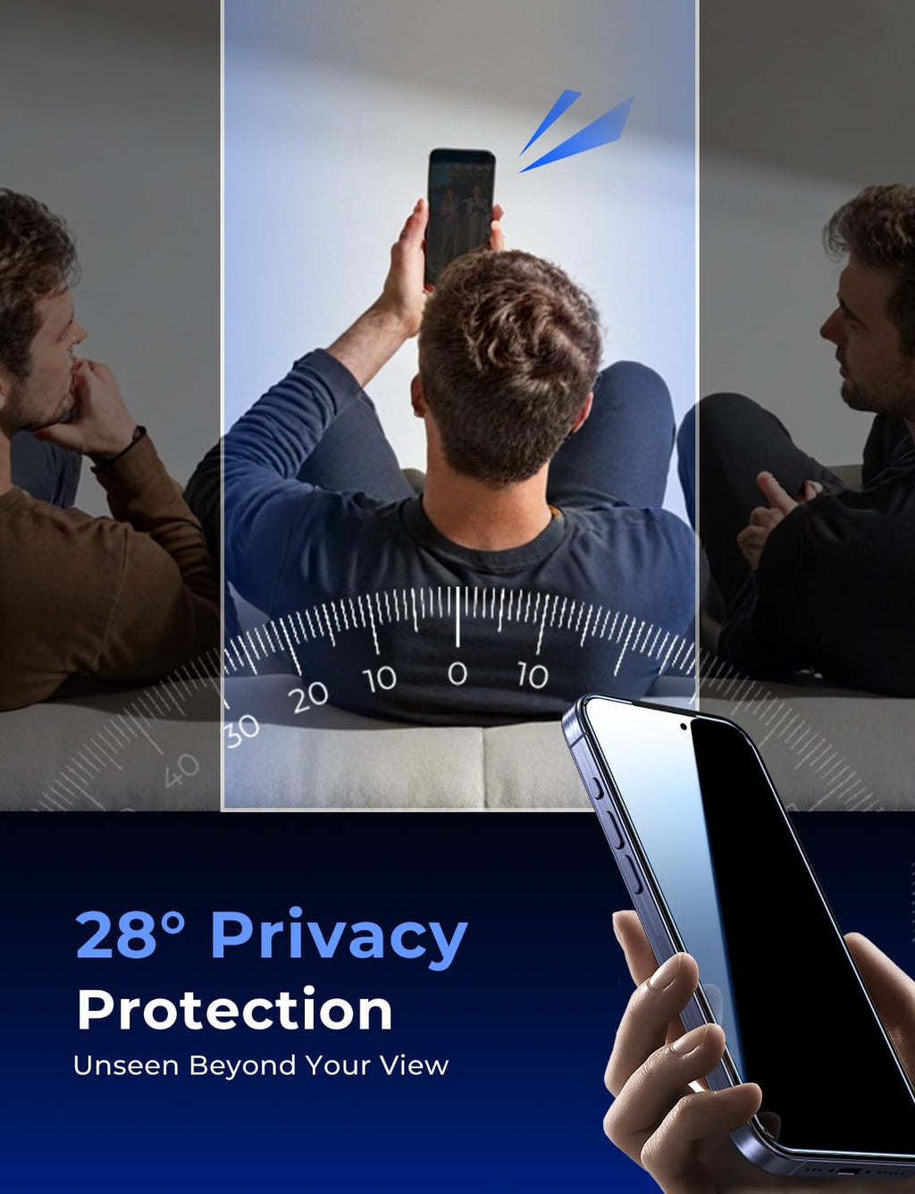 MAGIC JOHN Privacy 2 Pack for iPhone 17 Pro Screen Protector, Easy Install