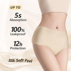 MOLLIS Disposable Period Underwear for Women, Postpartum Panties, Maternity Knickers Heavy Flow Leak Proof, Unscented, Beige, XXLarge, 16 Count