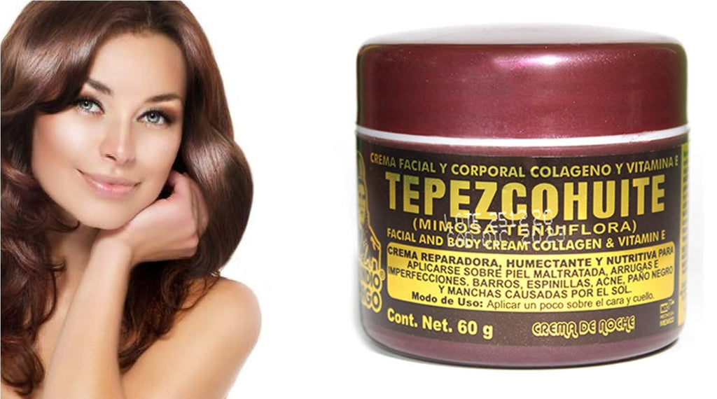 Del Indio Papago Tepezcohuite Night Cream 60g 2.02Fl Oz 2 Pack - Reduce Expression Lines - Clarifies Skin Imperfections