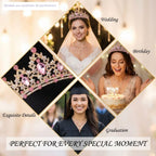 Kamirola Metal Tiaras and Crowns for Women,Tiaras Earrings Necklace sets