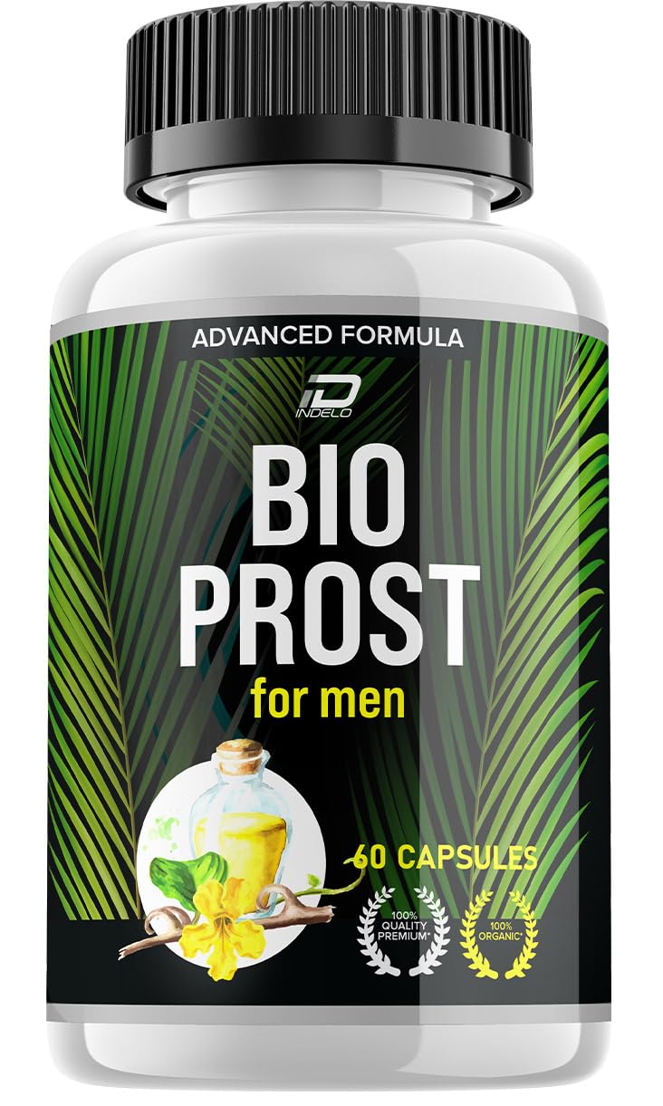 Indelo Bio Prost Supplement for Men – BioProst Pills Advanced Formula, Supplements Bio Prost for Men Health Supplement, Reviews (1 Pack - 60 Capsules)