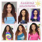 Fulcrum Goddess Box Braids Crochet Hair 10 Inch, 9 Packs Boho Box Braids Crochet Hair for Women, Pre-looped Bohemian 3X Crochet Braids with Curly Ends (10Inch, 1B/99J/530#)