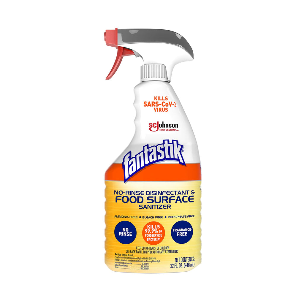 SC Johnson Professional Fantastik No Rinse Disinfectant Sanitizer, 32 oz