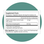 Pattern Wellness Odorless Organic Garlic - 1000mg - Supports Circulatory & Immune Health - Non-GMO, Gluten Free, Vegan - 90 Capsules