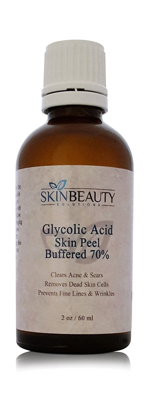 Skin Beauty Solutions (2 Oz / 60 Ml) Glycolic Acid 70% Buffered -Skin Chemical Peel - - Alpha Hydroxy (AHA) For Acne, Oily Skin, Wrinkles, Blackheads, Large Pores & More