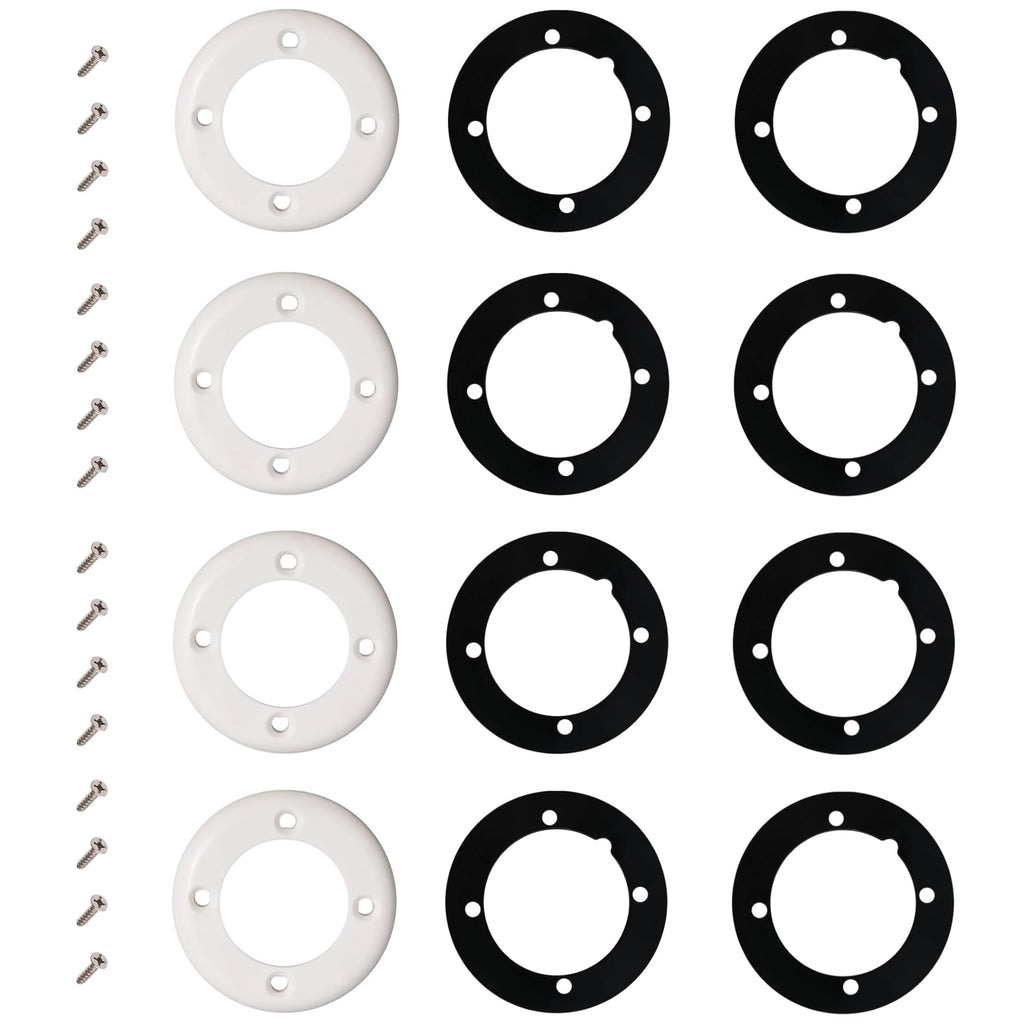 SPX1408B Face Plate & SPX1408C Gasket Compatible with Hayward Pool SP1408 SP1411, SP14071 Inlet Return Wall Fitting Kit,Vinyl Swimming Pool Return Wall Fitting Kit W/4 Face Plates, 8 Gaskets,16 Screws