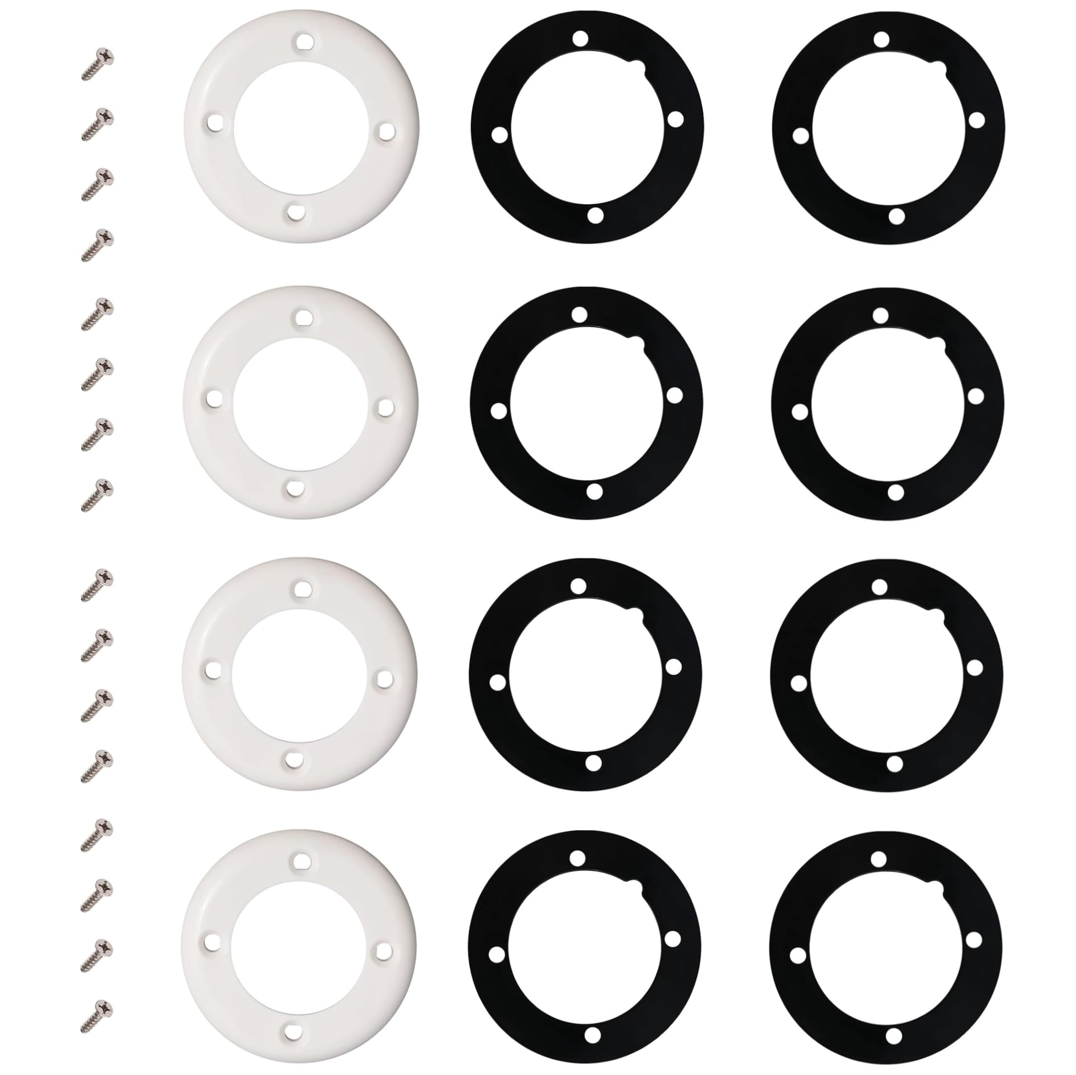 SPX1408B Face Plate & SPX1408C Gasket Compatible with Hayward Pool SP1408 SP1411, SP14071 Inlet Return Wall Fitting Kit,Vinyl Swimming Pool Return Wall Fitting Kit W/4 Face Plates, 8 Gaskets,16 Screws