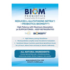 High Potency 500mg Reduced L-Glutathione (Setria Brand) + Probiotic Suppository. Maximum Bioavailable Glutathione Formulation with Powerful Antioxidants. Probiotic Complements the Formulation